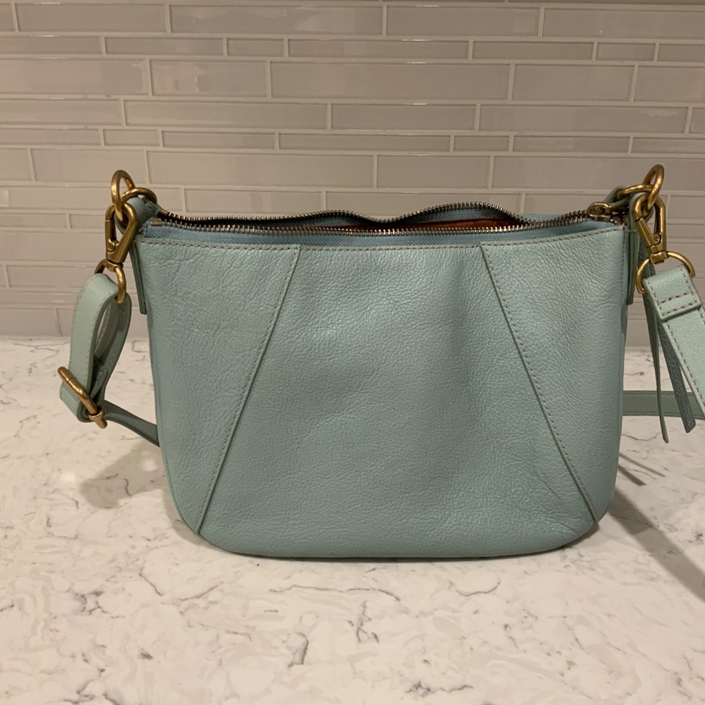 Fossil Skylar Crossbody Purse in Robins Egg Blue - Picture 5 of 6